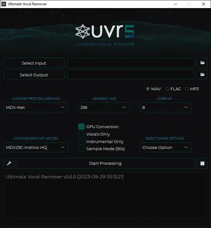 【电脑技术】AI人声伴奏分离神器 Ultimate Vocal Remover v5.6  第2张